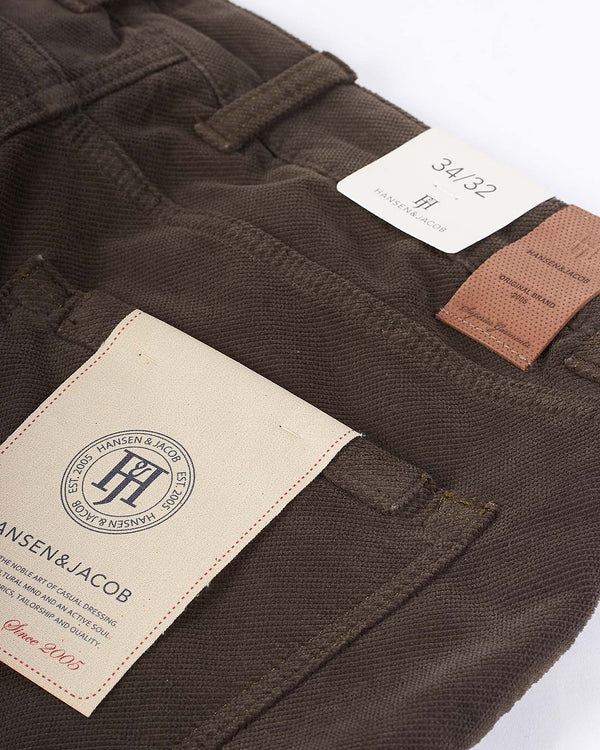 5 Pocket Twill Jeans Brun