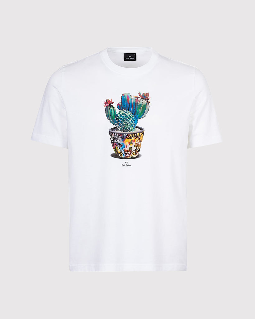 Reg Fit Cactus T-Shirt Hvid
