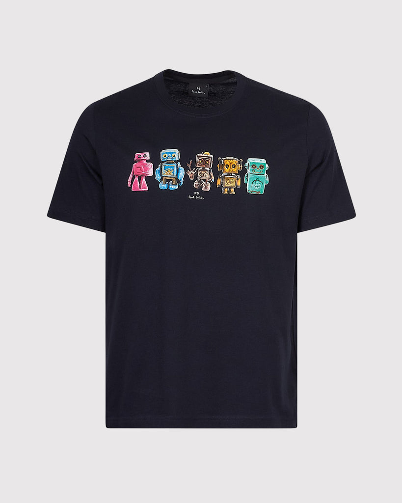 Robots T-Shirt Blå