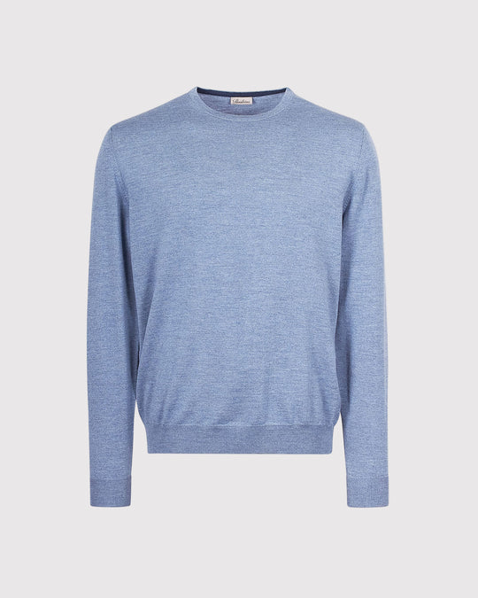 Patch Crew Merino Lyseblå