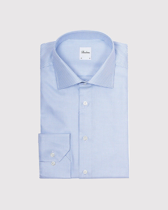 Slim Fit Structure Skjorte Blå