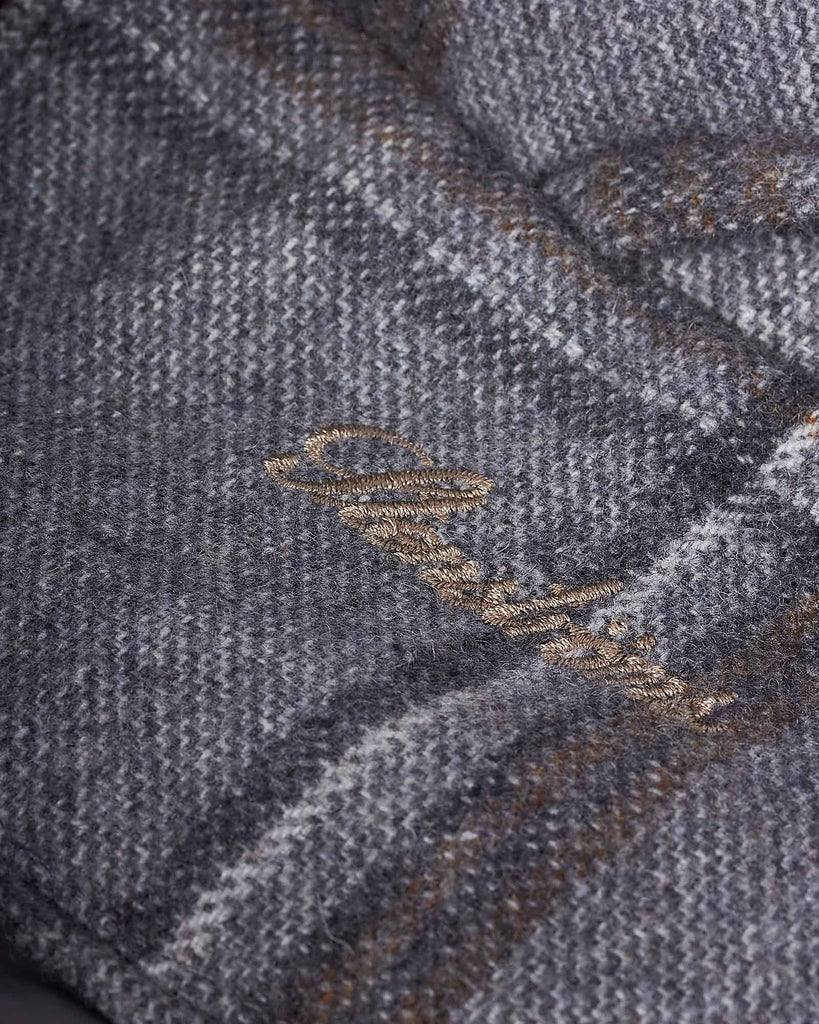 Vest Buttoned Checked Grå