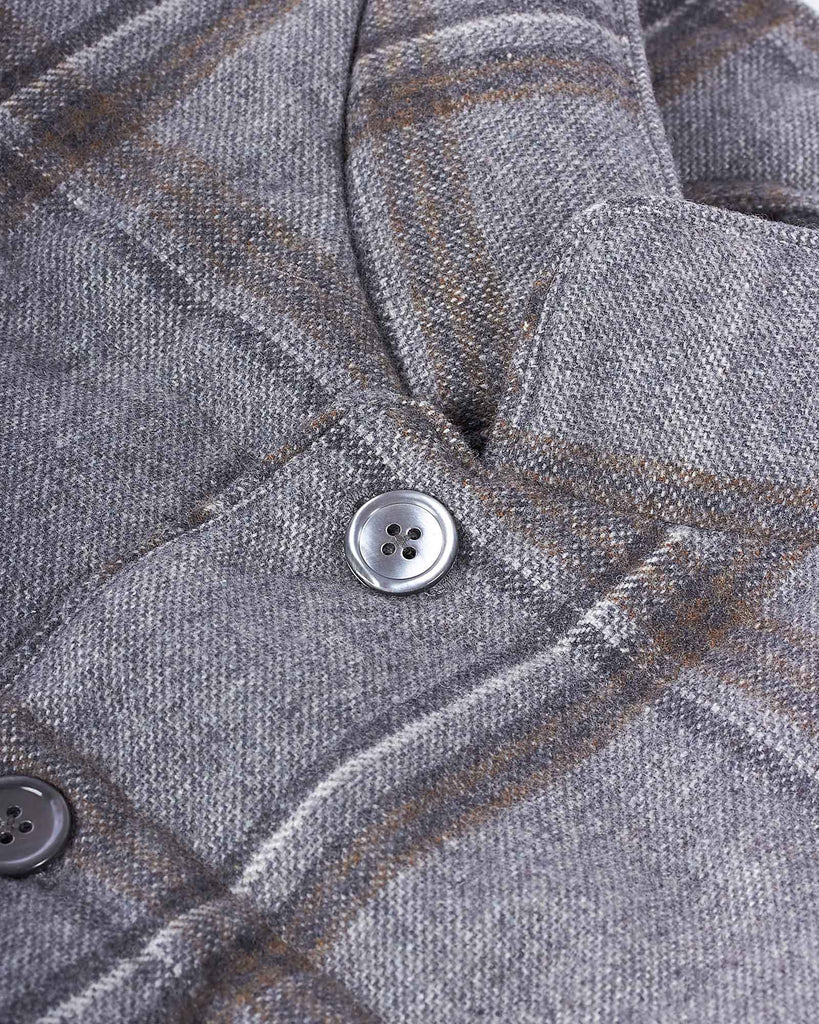 Vest Buttoned Checked Grå