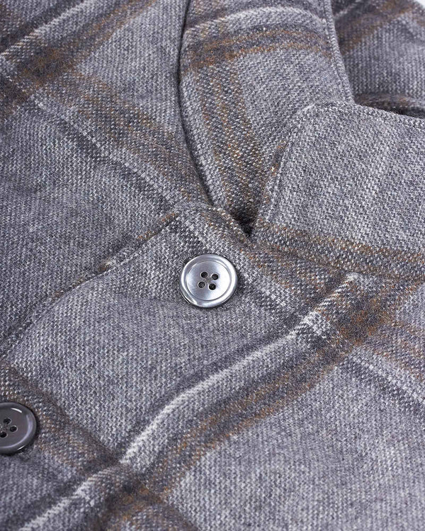 Vest Buttoned Checked Grå