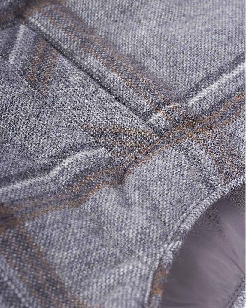 Vest Buttoned Checked Grå