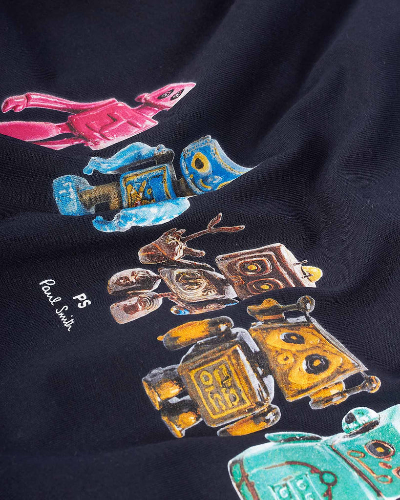 Robots T-Shirt Blå