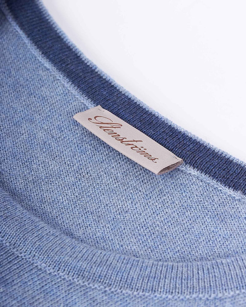 Patch Crew Merino Lyseblå