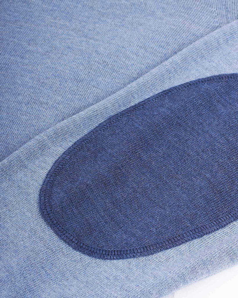 Patch Crew Merino Lyseblå