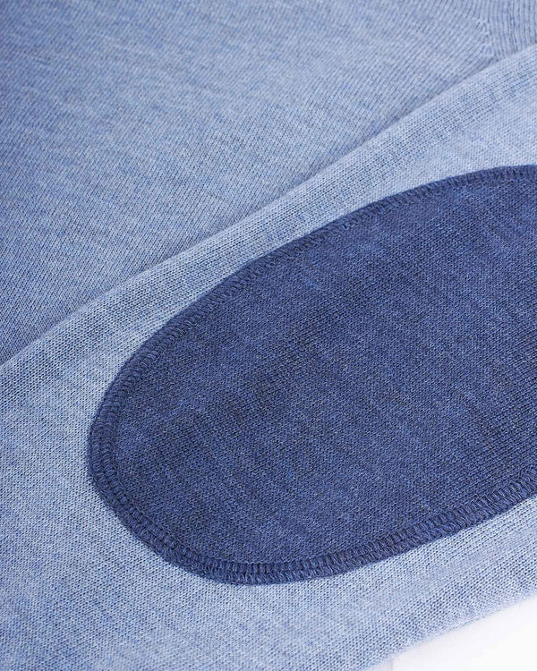 Patch Crew Merino Lyseblå