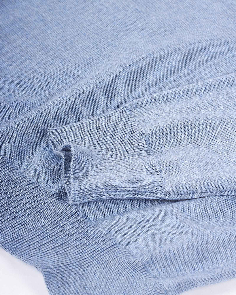 Patch Crew Merino Lyseblå