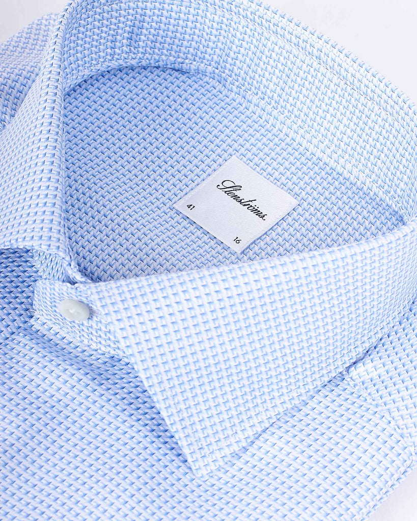 Slim Fit Structure Skjorte Blå