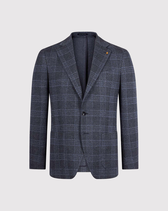 Jersey Check Blazer Blå