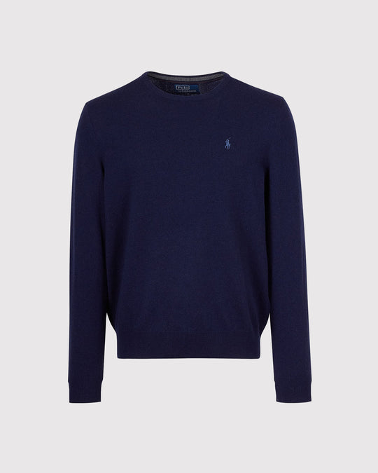 Lambswool Strik Blå