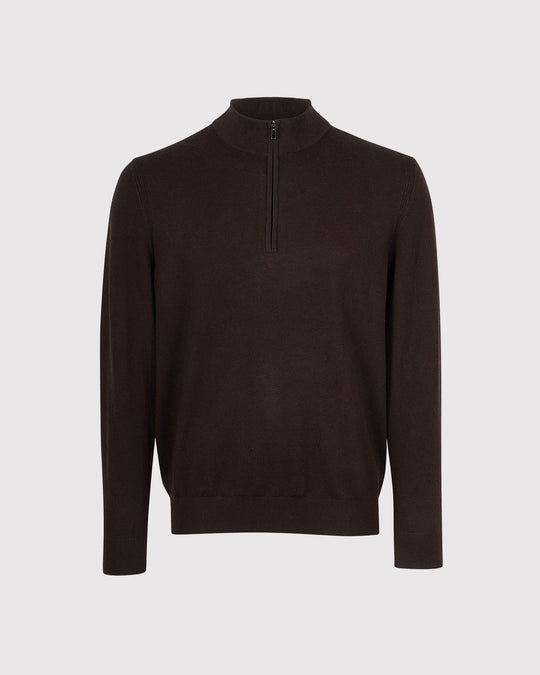 Lupetto Mezza Zip Brun