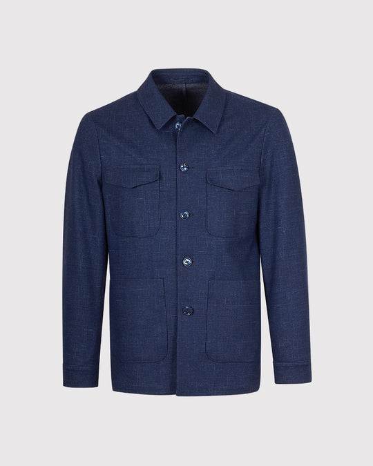 Overshirt Jersey Safari Blå