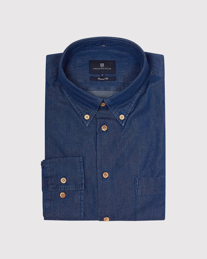 Denim Skjorte Blå