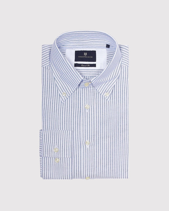 Oxford Skjorte Stripe Blå