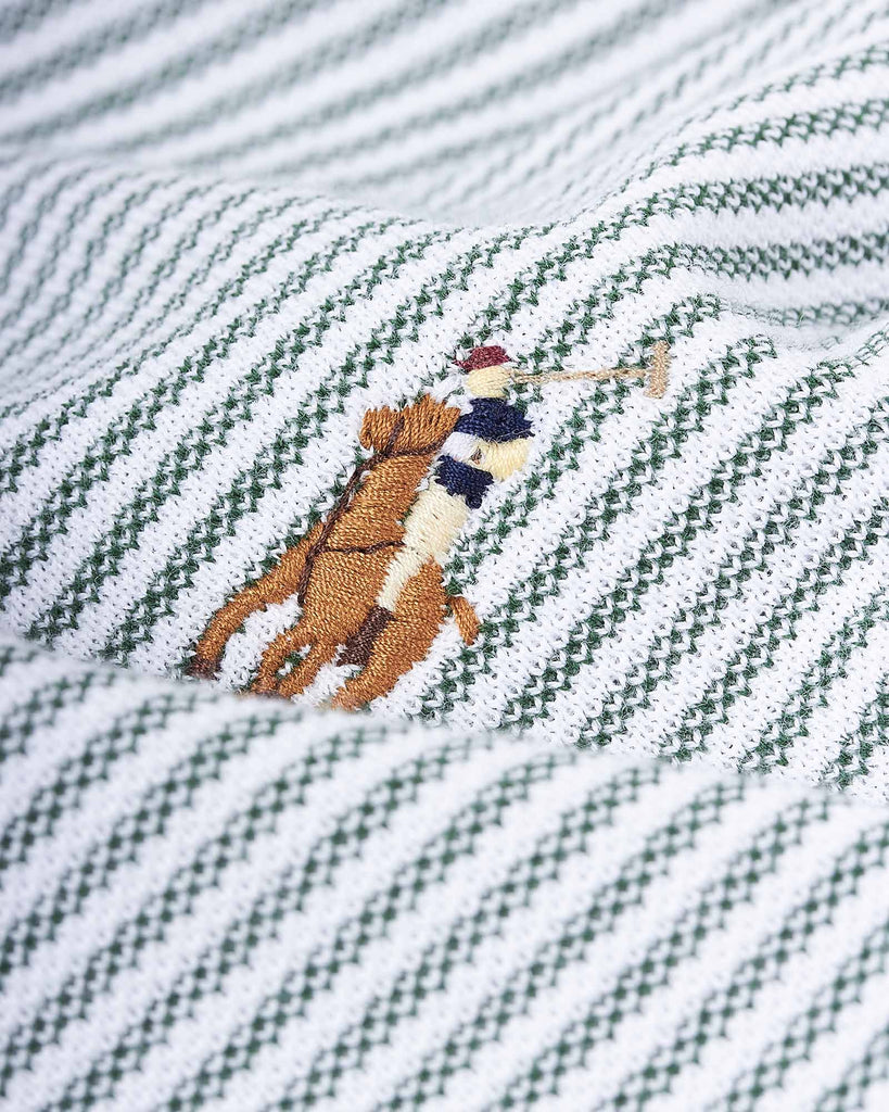 Knit Oxford Strib Grøn