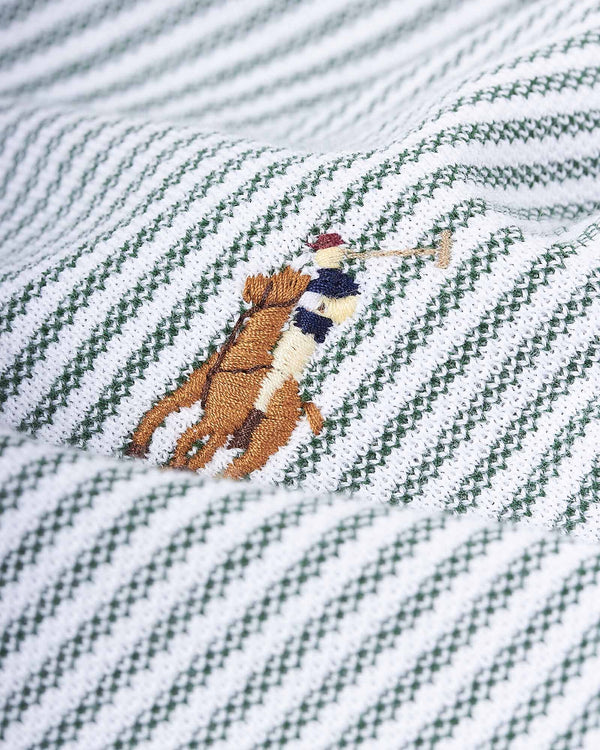 Knit Oxford Strib Grøn