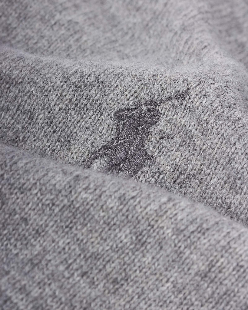 Lambswool Strik Grå