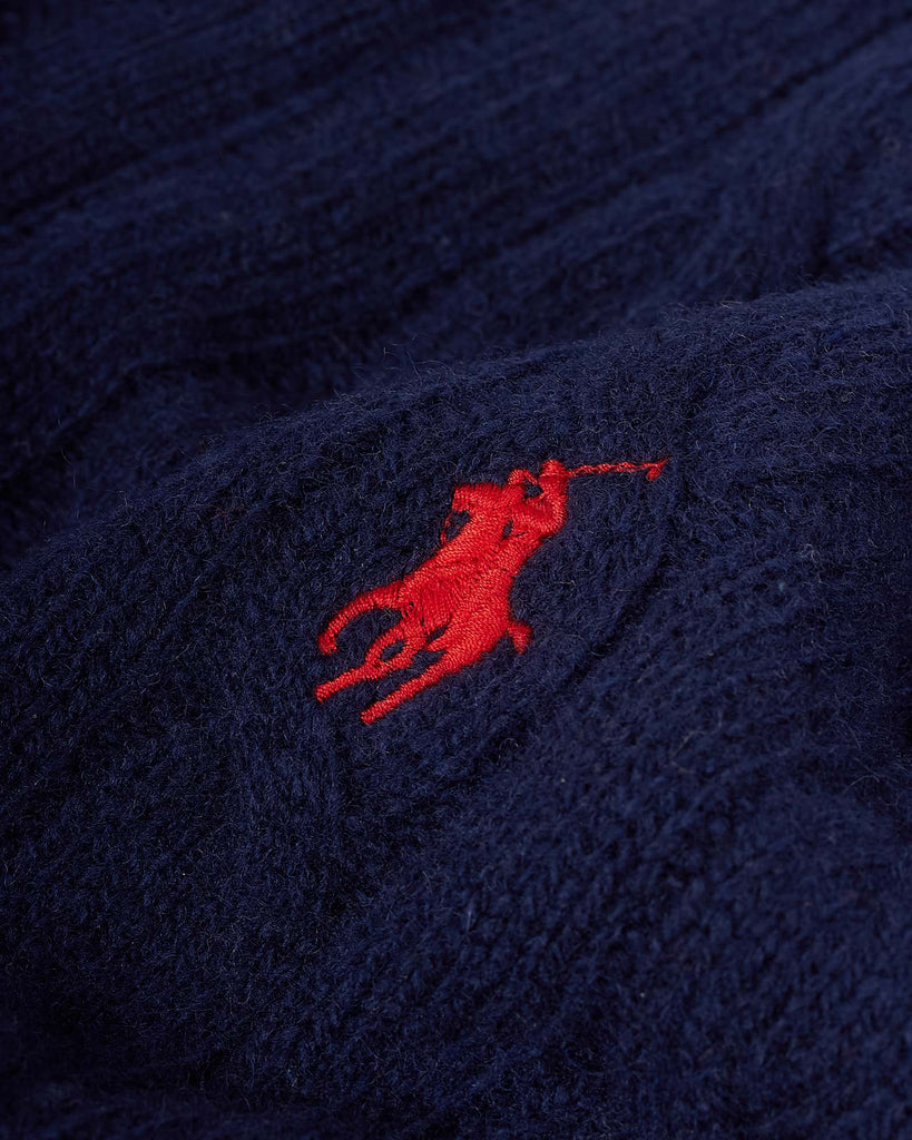Wool Cash Zip Blå