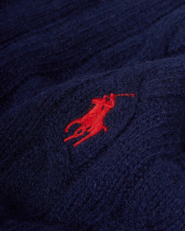 Wool Cash Zip Blå