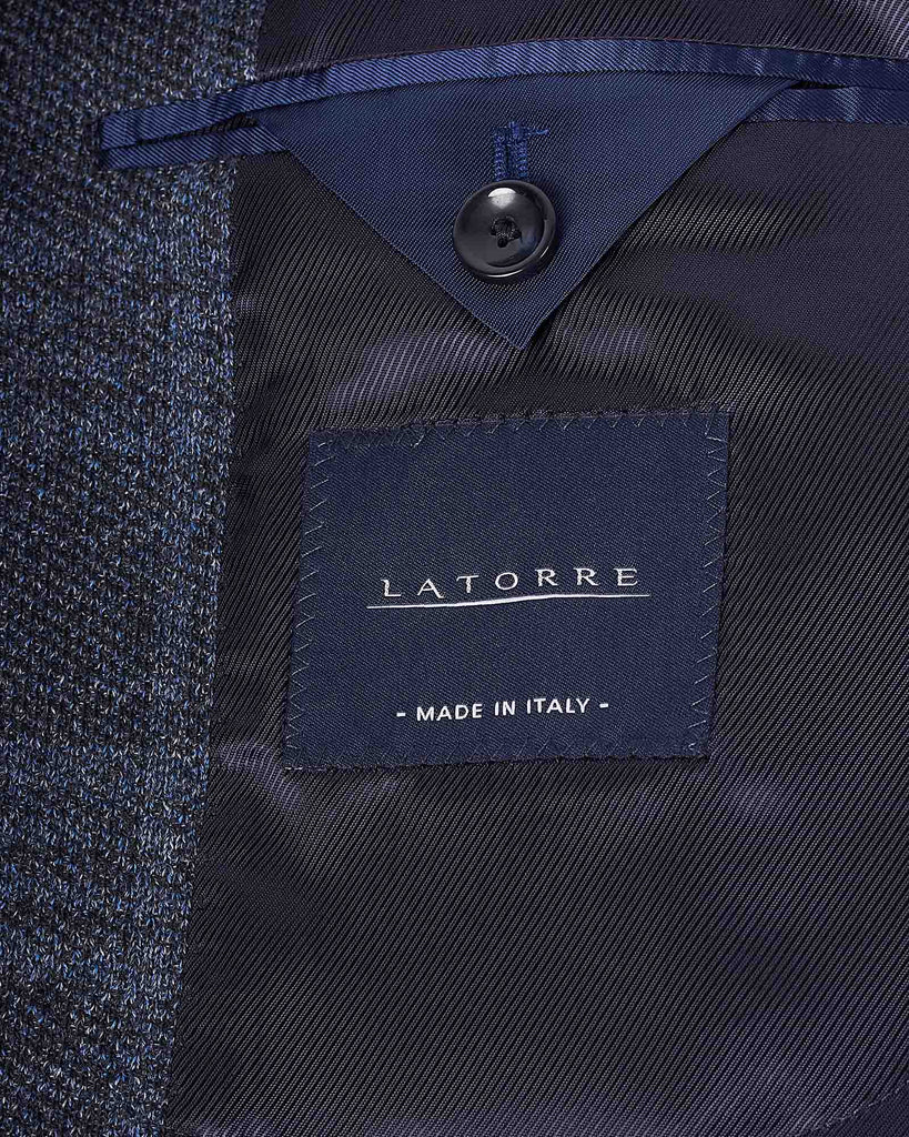 Jersey Check Blazer Sand