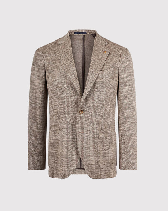 Jersey Check Blazer Sand