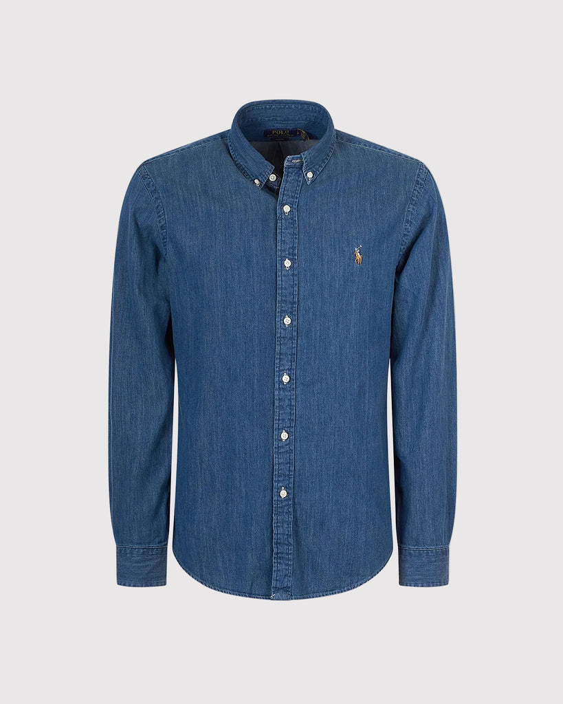 Denim Shirt Slim Blå