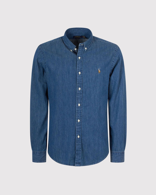 Denim Shirt Slim Blå