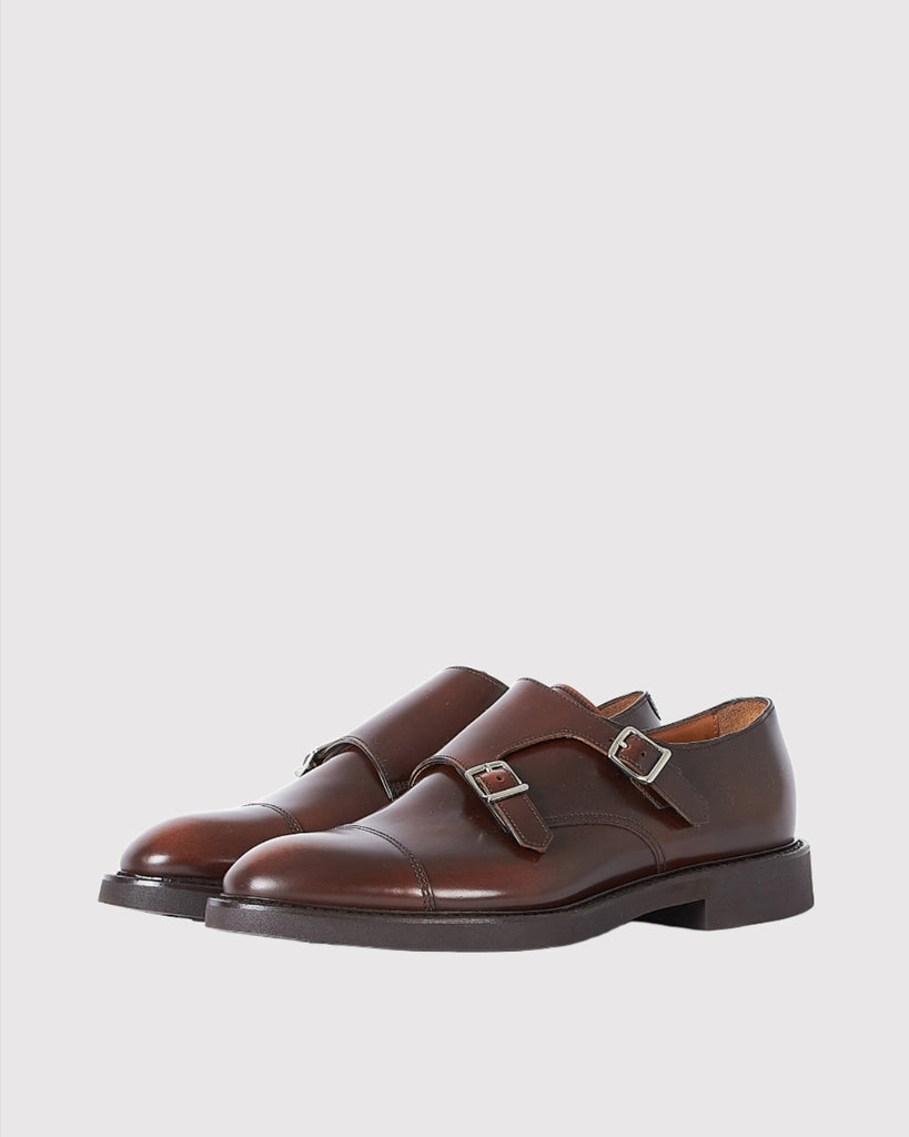 Double Monk Strap Horse Brun