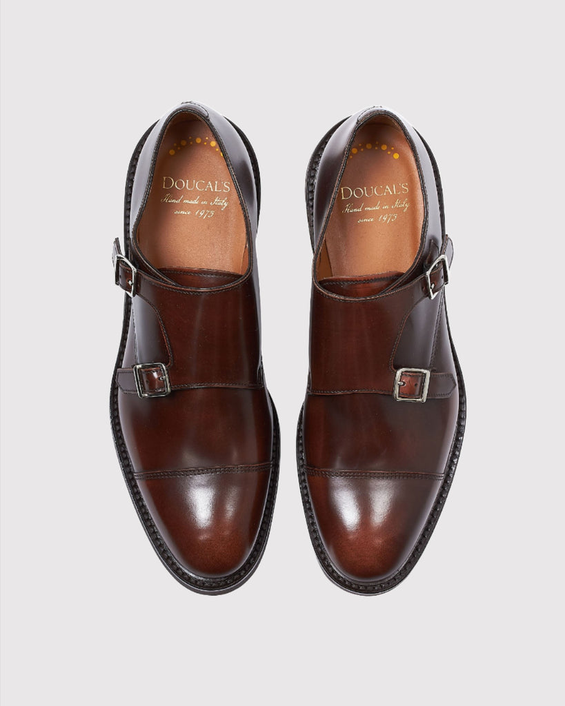 Double Monk Strap Horse Brun