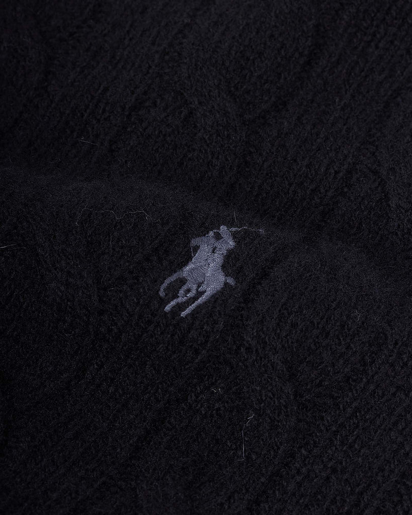 Wool Cash Cable Polo Sort