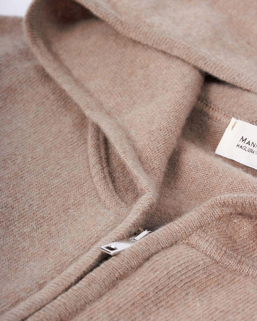 Hoodie Zip Cash Strik Sand