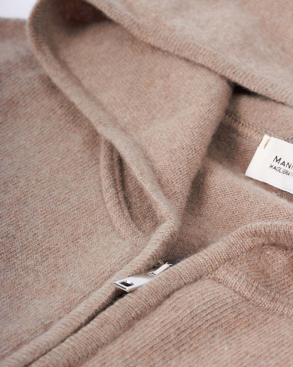 Hoodie Zip Cash Strik Sand