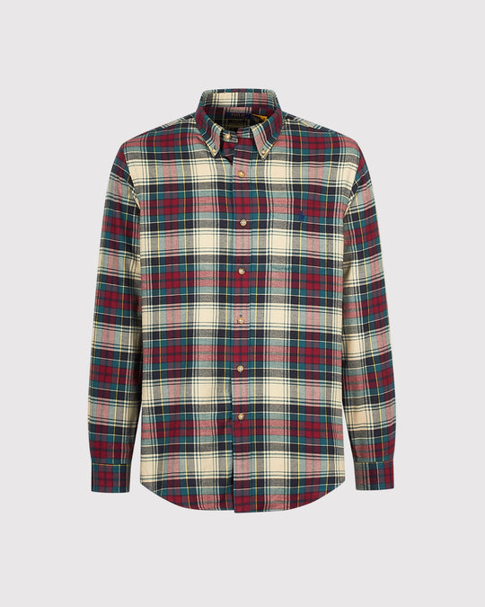 Brushed Twill Skjorte Rød