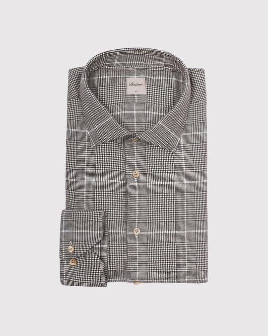 Regular Fit Flannel Tern Brun