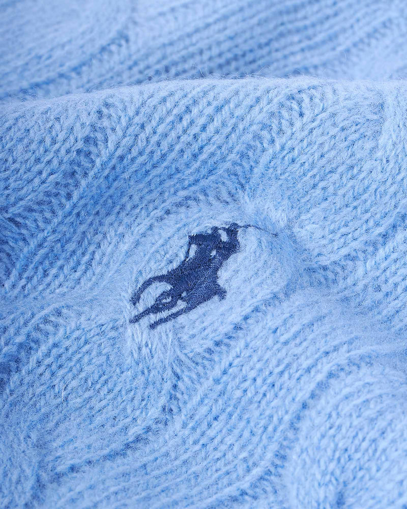 Wool Cash Cable Lyseblå
