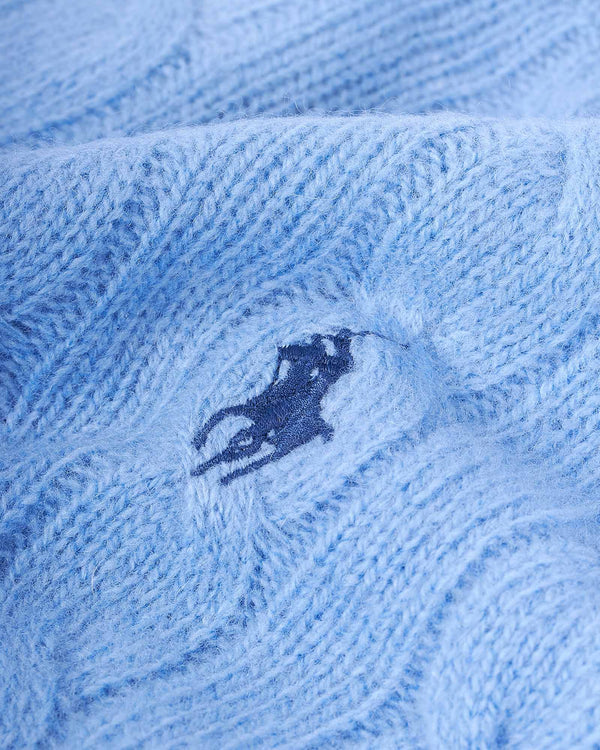 Wool Cash Cable Lyseblå