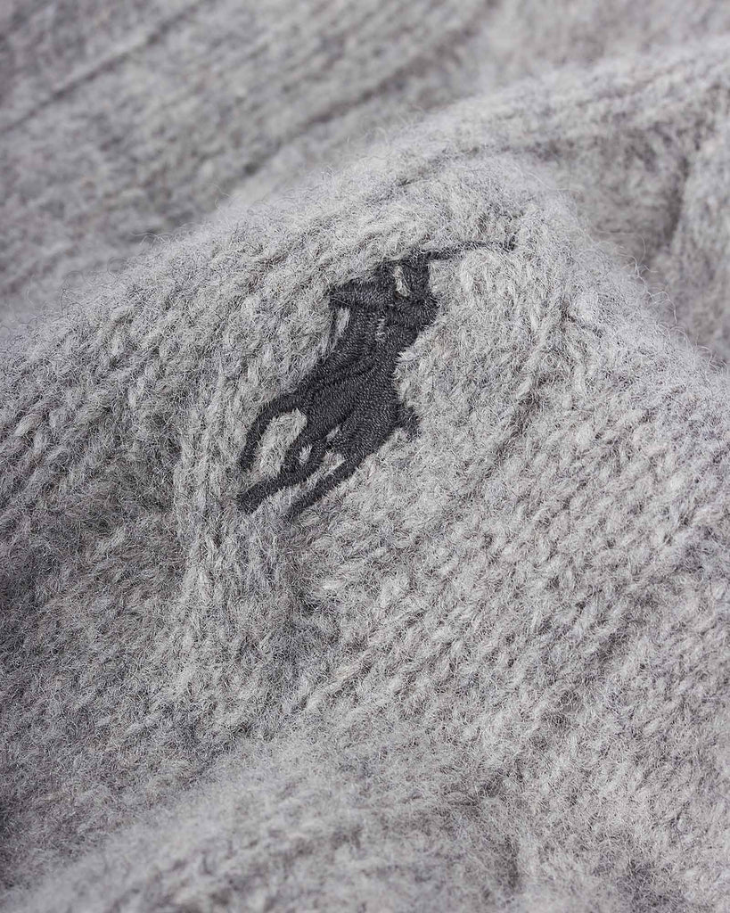 Wool Cash Zip Grå