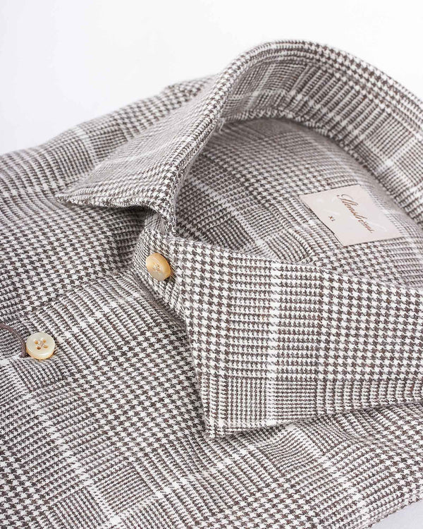 Slim Fit Flannel Tern Brun