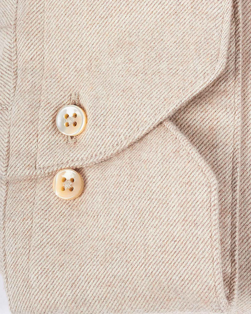 Slim Fit Flannel Solid Sand