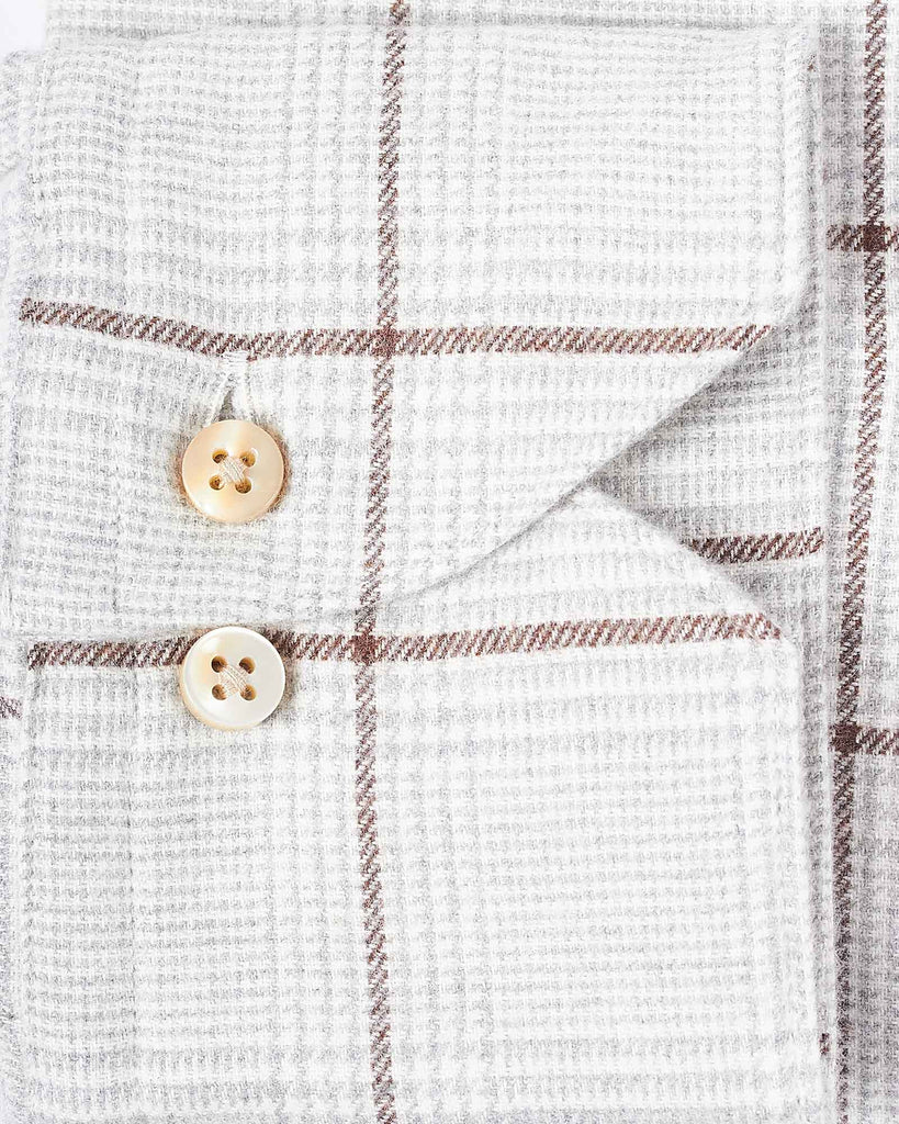 Slim Fit Flannel Check Grå