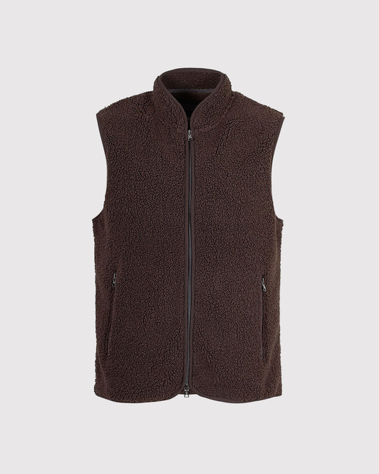 Pile Fleece Vest Brun