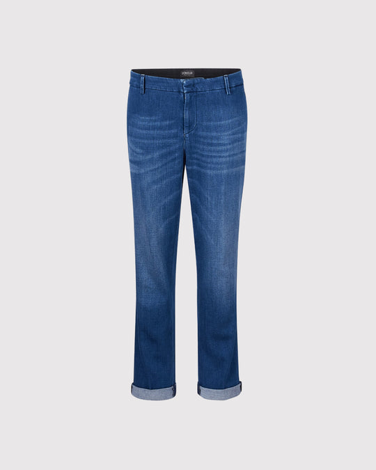 Gaubert Chino Denim Washed Blå
