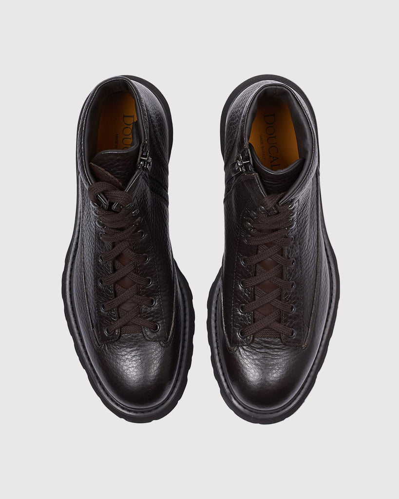 Derby Ankle Boot Zip Brun