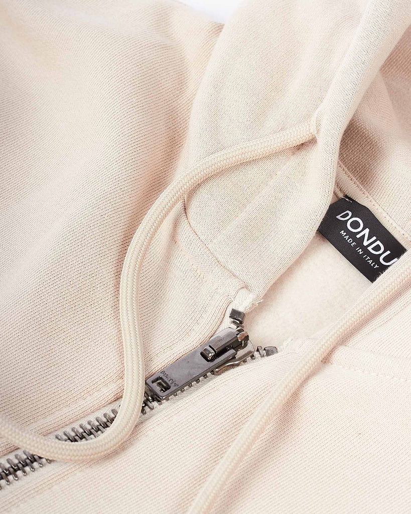 Full Zip Sweat Cardigan Sand