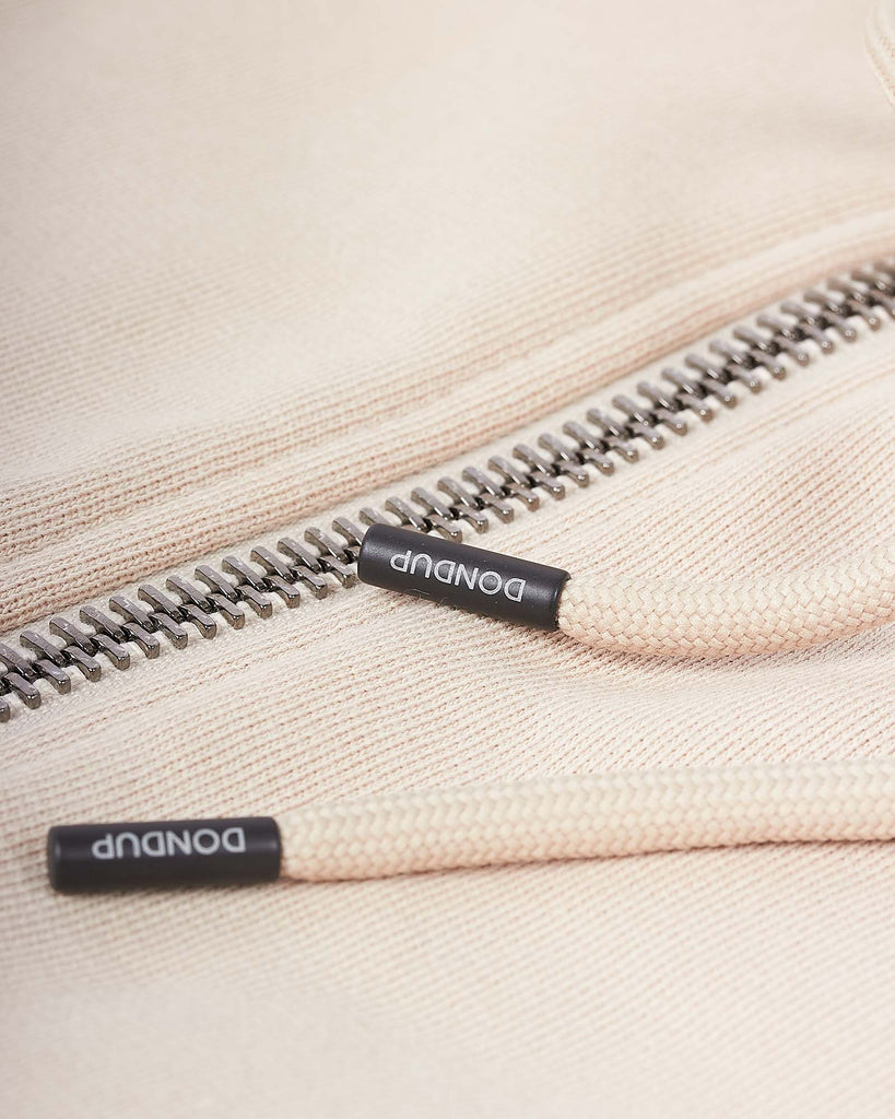 Full Zip Sweat Cardigan Sand