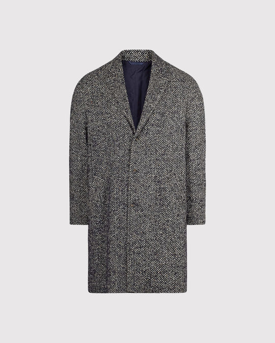 Herringbone Frakke Sort