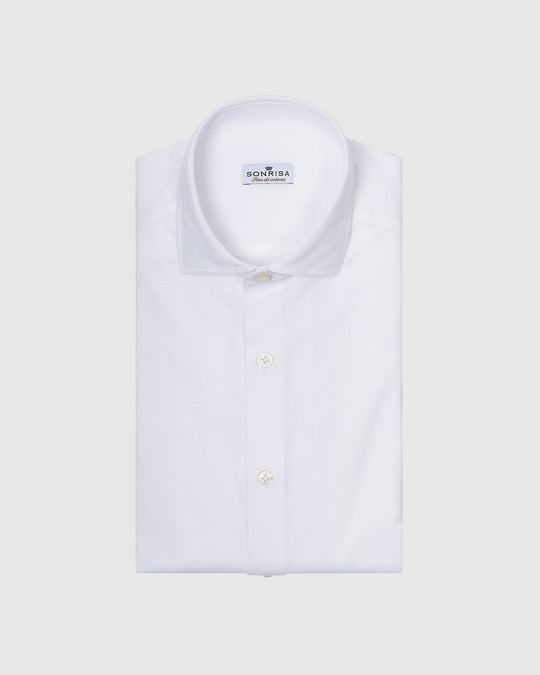 Jersey Dress Skjorte Hvid